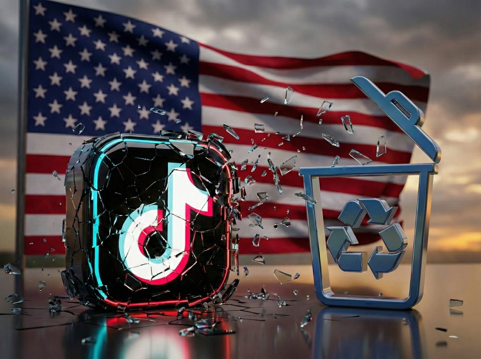 A person holding a smartphone with the TikTok app open, surrounded by concerned expressions and censorship symbols, highlighting the growing concerns about data privacy and censorship on the platform