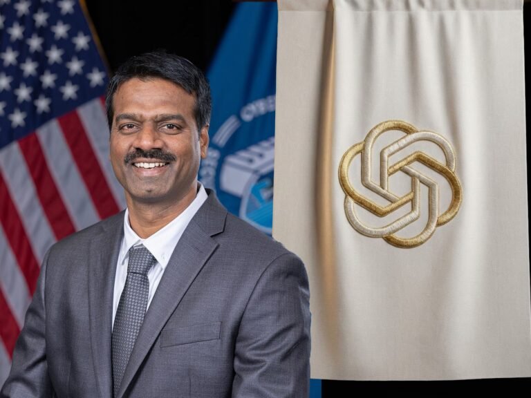 A person holding a tablet with a concerned expression, with a background of code and security symbols, representing the potential risks of using AI tools like ChatGPT for sensitive documents, and the importance of data security measures to prevent unauthorised access