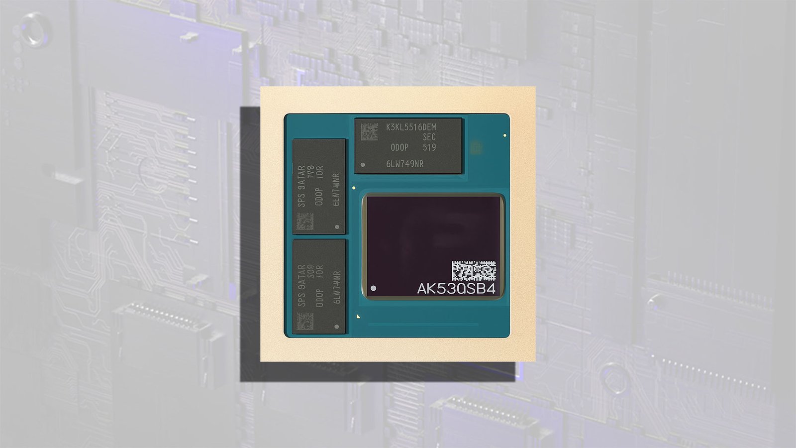 A close-up of a Qualcomm Snapdragon chipset, with a diagram of the unified RAM architecture in the background, highlighting the benefits of this innovative design for laptop manufacturers and consumers alike, with improved performance and reduced latency