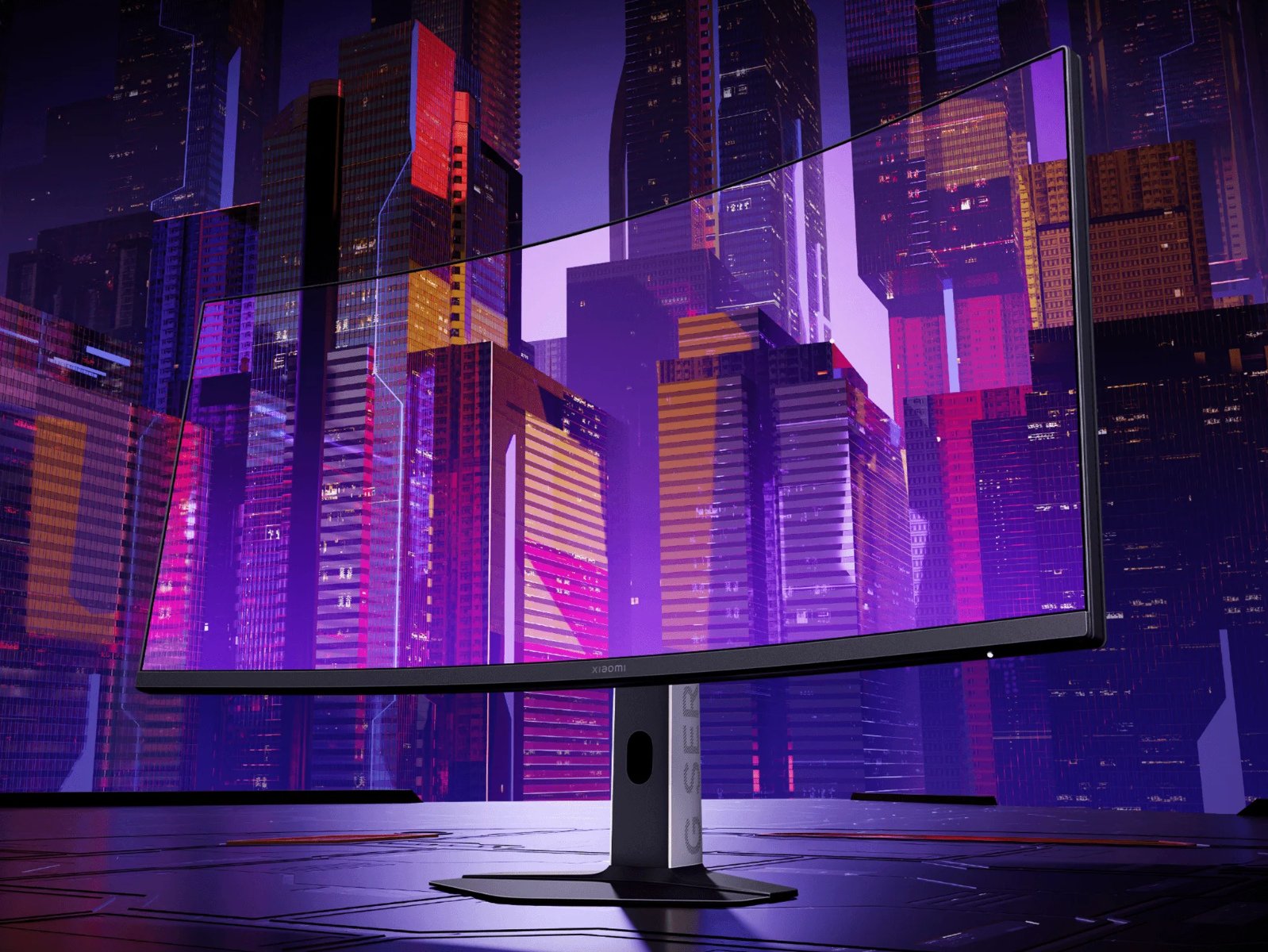 Xiaomi's curved gaming monitor with 180 Hz refresh rate and 400 nits peak brightness, featuring a sleek and modern design with vibrant colours and stunning visuals, perfect for an immersive gaming experience with keyword curved gaming monitor
