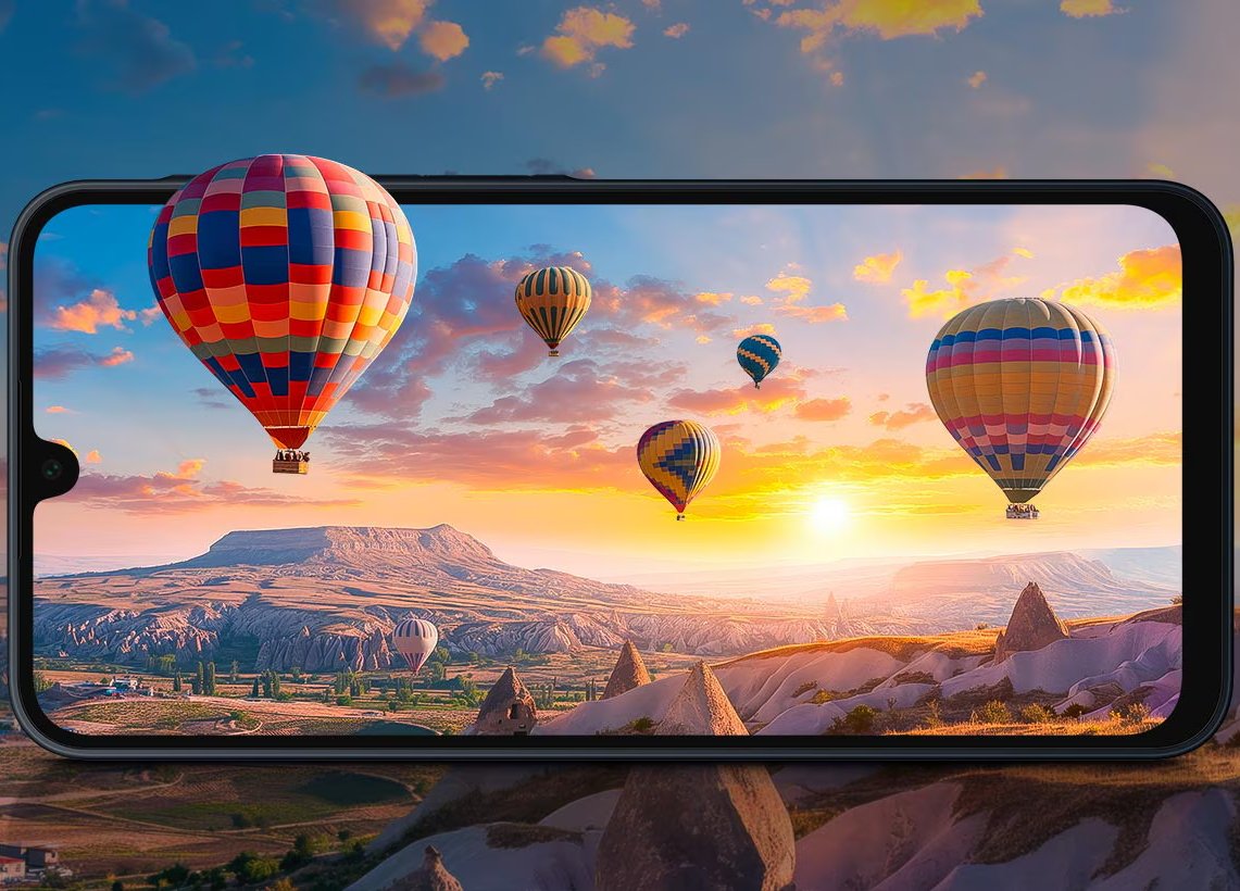 A person holding a sleek, high-end smartphone with a vibrant colour display, symbolizing the latest trend in mobile technology and the rising average price of smartphones