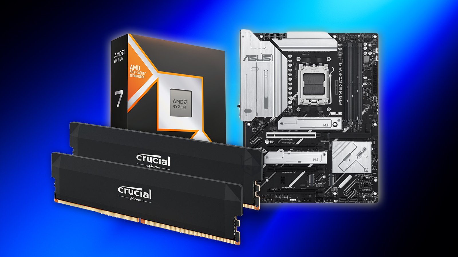 The Ryzen 9850X3D processor and X870 motherboard, part of Micro Center's affordable gaming PC bundle, which includes 32 GB of DDR5 RAM, offering a cost-effective solution for gamers struggling with high RAM prices