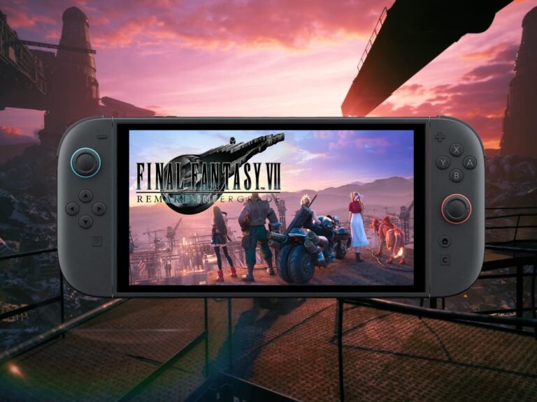 The Switch 2 console and Final Fantasy 7 Remake game cover, with a focus on the challenges of game development on the new console, highlighting the importance of careful planning and optimisation in game development, with the primary keyword being Final Fantasy 7 Remake