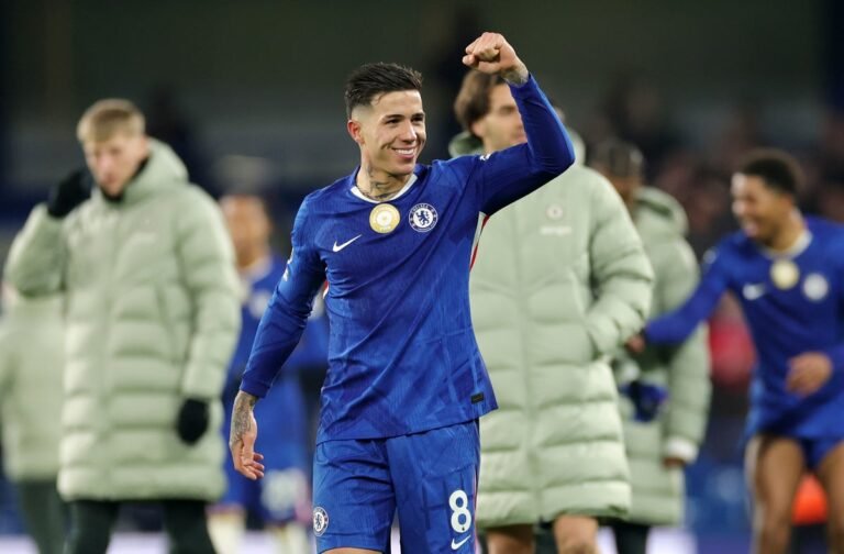 Enzo Fernandez in action for Chelsea