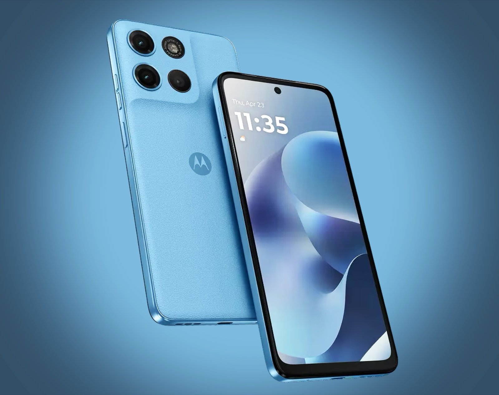 The Motorola Moto G17 smartphone with an outdated version of Android, lacking regular updates and security patches, highlighting the importance of EU requirements for device support