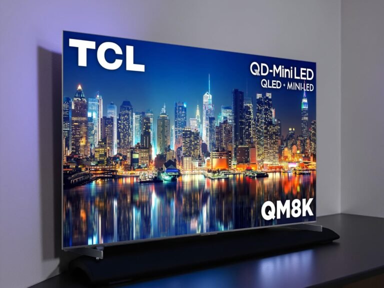 The 98-inch TCL QM8K mini LED TV features a stunning 4K resolution and 144 Hz refresh rate, making it perfect for an immersive viewing experience with its outstanding brightness and colour, now available at a discounted price on Amazon