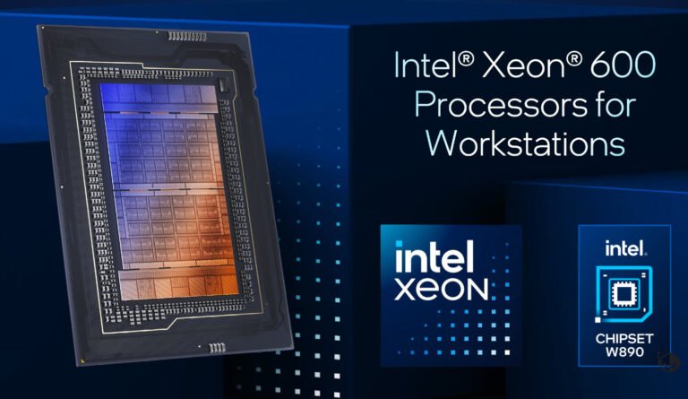 Intel Xeon 600 workstation CPU, featuring up to 86 cores, 8000 MT/s memory, and 128 Gen5 lanes, providing unparalleled performance for content creators and professionals, with a focus on better cores/$ value than AMD Threadripper 9000
