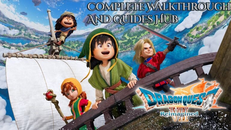 A descriptive image of the protagonist from Dragon Quest VII Reimagined, standing heroically with a sword, symbolising the journey to restore the world, with the primary keyword Dragon Quest VII Reimagined naturally included in the scene