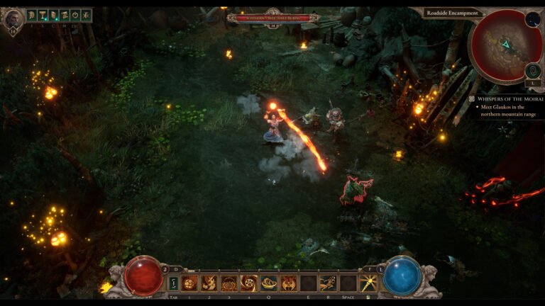 A dramatic scene from the ARPG, featuring a hero fighting a giant Titan, with a dark fantasy landscape in the background, showcasing the game's intense combat and richly detailed world, with the primary keyword ARPG