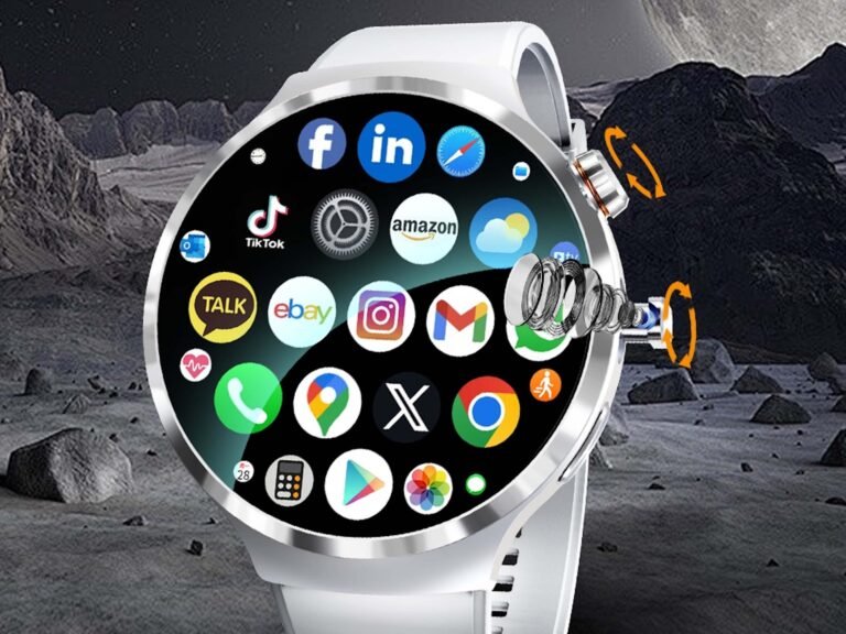 The Rogbid R3 smartwatch features a rotating crown, AMOLED display, and built-in camera, making it an excellent choice for those seeking a budget-friendly wearable device with advanced features, including 4G LTE connectivity for seamless communication and data transfer