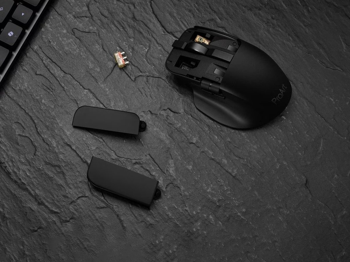The Asus ProArt Mouse MD301, a sleek and ergonomic gaming mouse with swappable switches, showcased at CES 2026, featuring a unique design and advanced features, including customisation options and precision control, making it an attractive option for gamers and professionals