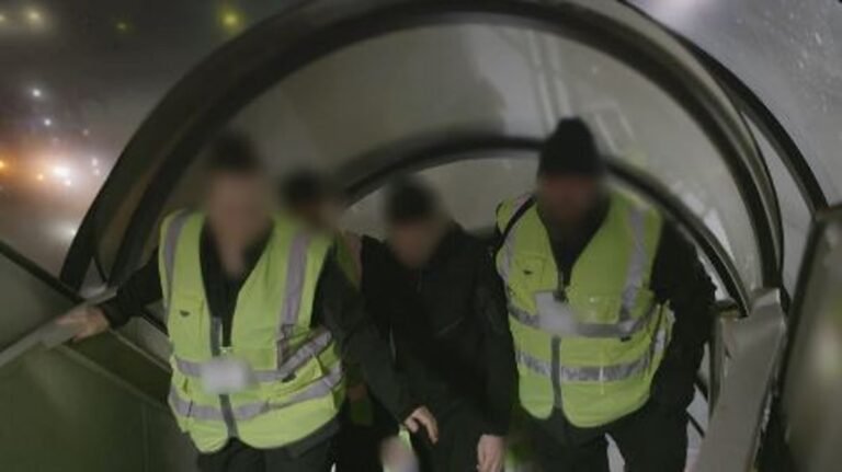 Aircraft taking off with migrants on board, deportation flight, immigration controversy, UK government transparency