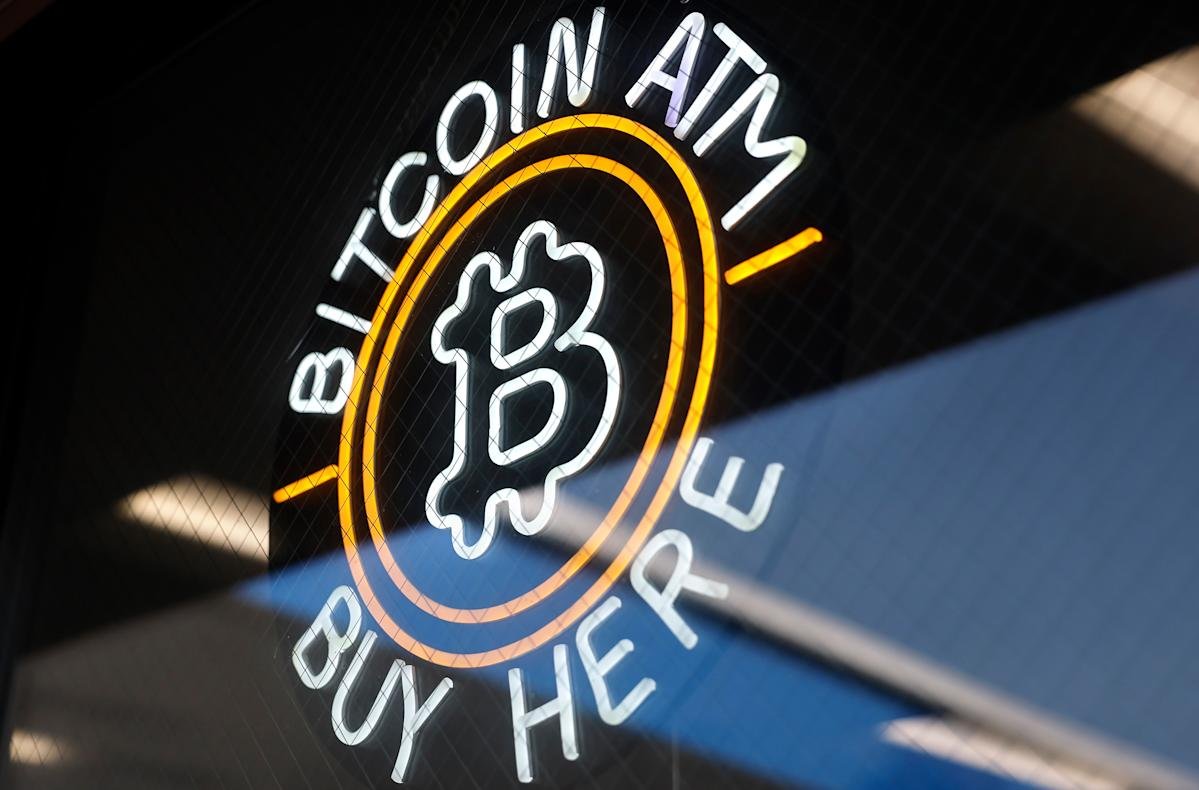 Bitcoin price graph showing recent slump