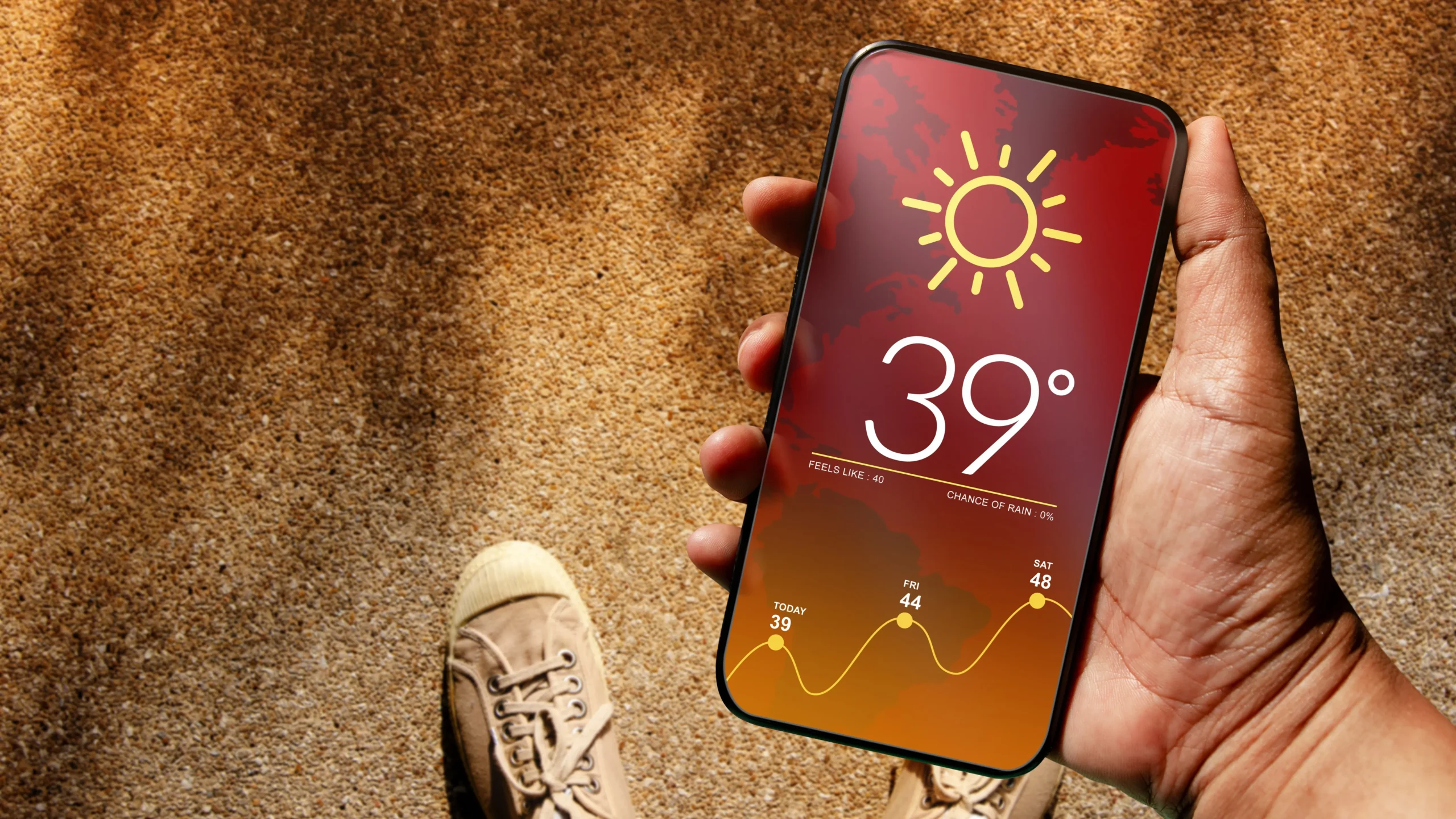 Overheated smartphone with cracked screen