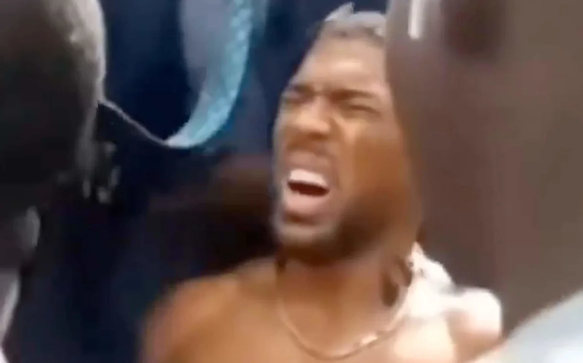 anthony joshua car crash scene