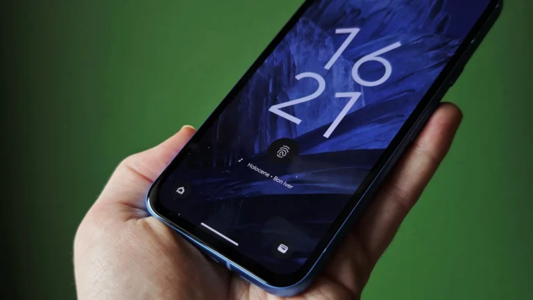 Google Pixel phone displaying the Now Playing track notification on the lock screen