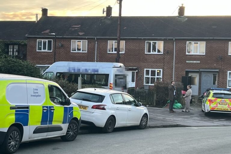 A woman being treated by paramedics after a horrific knife attack, with police officers and forensic experts in the background, investigating the scene and analysing evidence, in an effort to prevent future knife crime and promote community safety