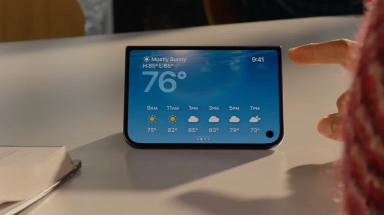 Side‑by‑side view of the Samsung Galaxy Z Fold 8 and the Apple iPhone Duo highlighting dust‑proof design and magnetic accessories