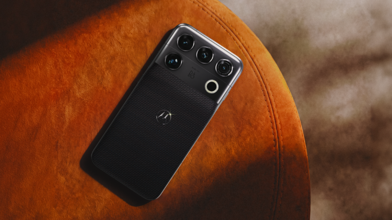 Motorola Signature 27 smartphone with tactical weave finish and camera array