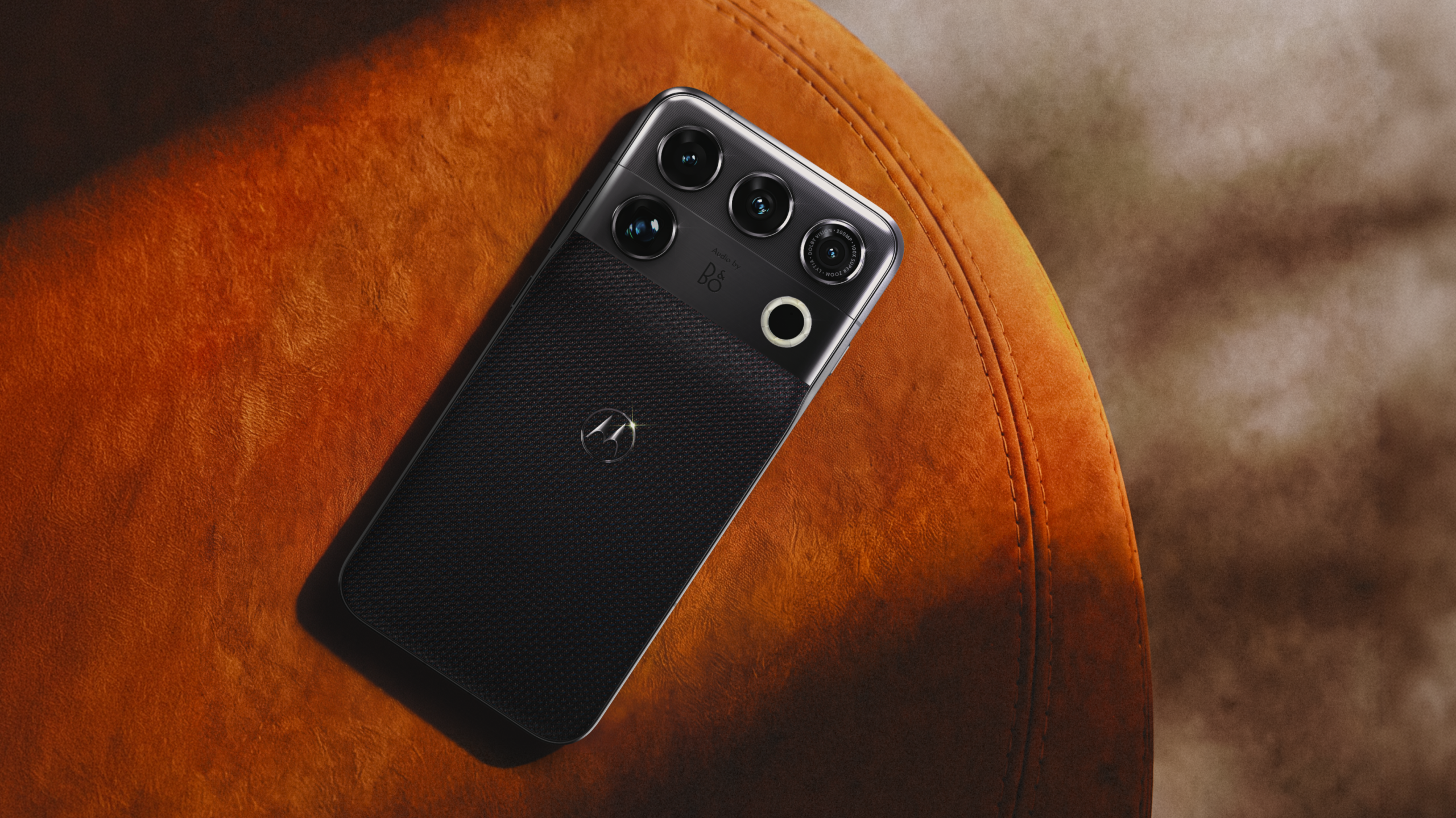 Motorola Signature 27 smartphone with tactical weave finish and camera array