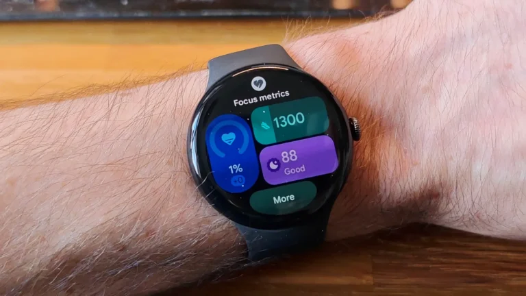 Google Pixel Watch 5 displaying new health trend graphs on its screen