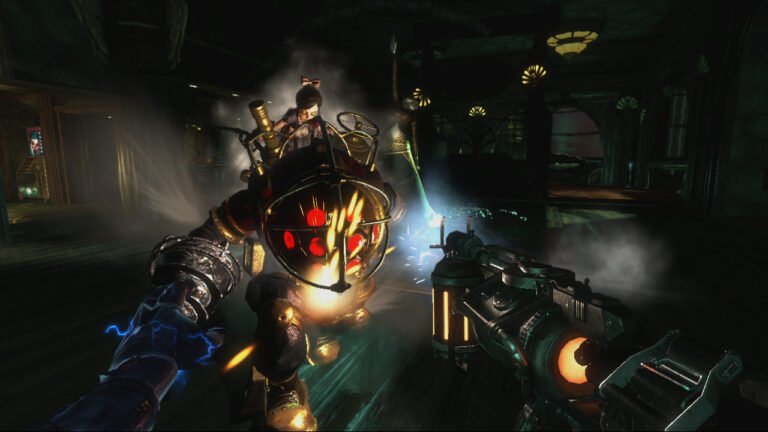 A dark and eerie image of Rapture, the underwater city from the BioShock series, with a glimpse of the city's decay and corruption, symbolizing the franchise's exploration of the human condition and the dangers of unchecked power and ambition, with the primary keyword BioShock featured prominently