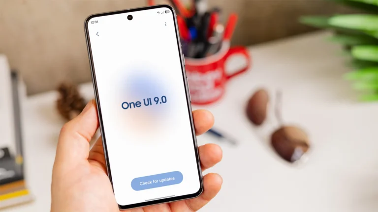 Samsung Galaxy S25 displaying the new One UI 9 interface on its home screen