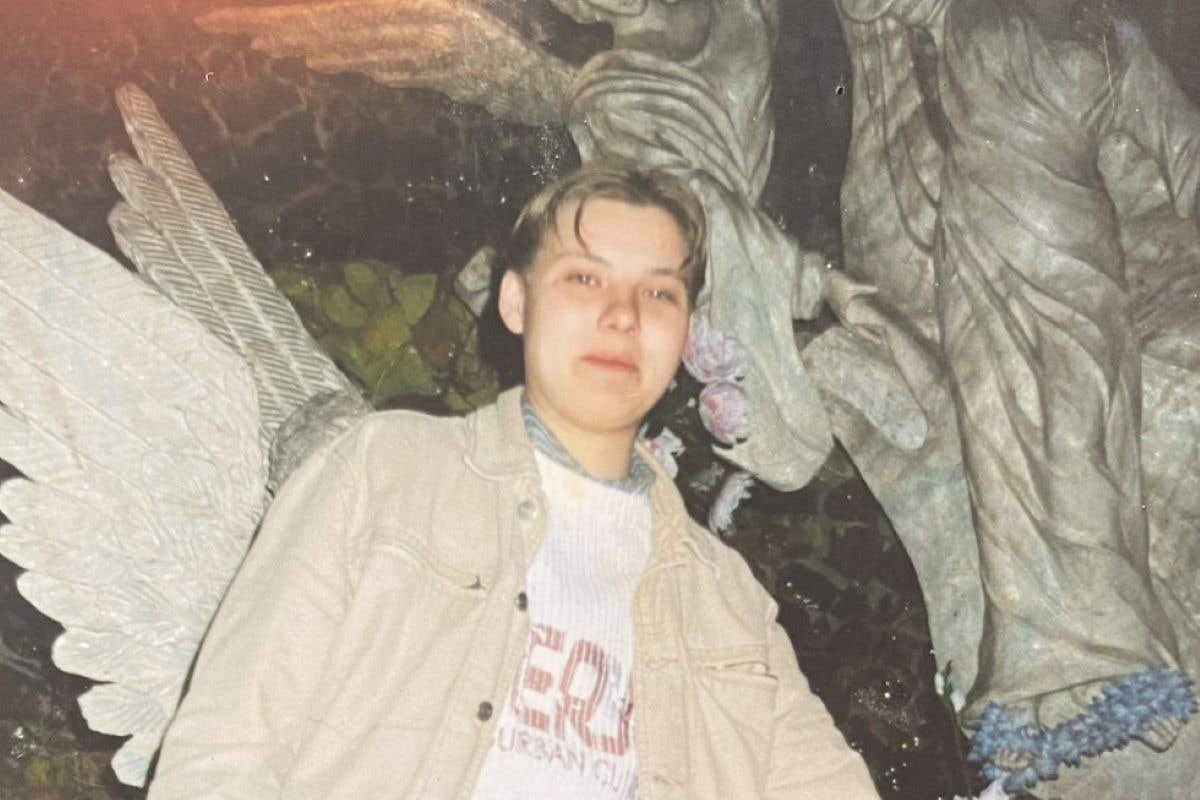 A sombre image of a butcher's knife with a red rose, symbolising the tragic loss of life and the devastating consequences of domestic violence, with a focus on the butcher's guilty verdict