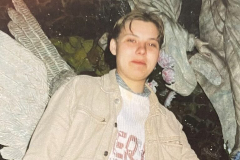 A photo of a butcher's knife with a blurred background, representing the primary keyword 'butcher' and the crime scene