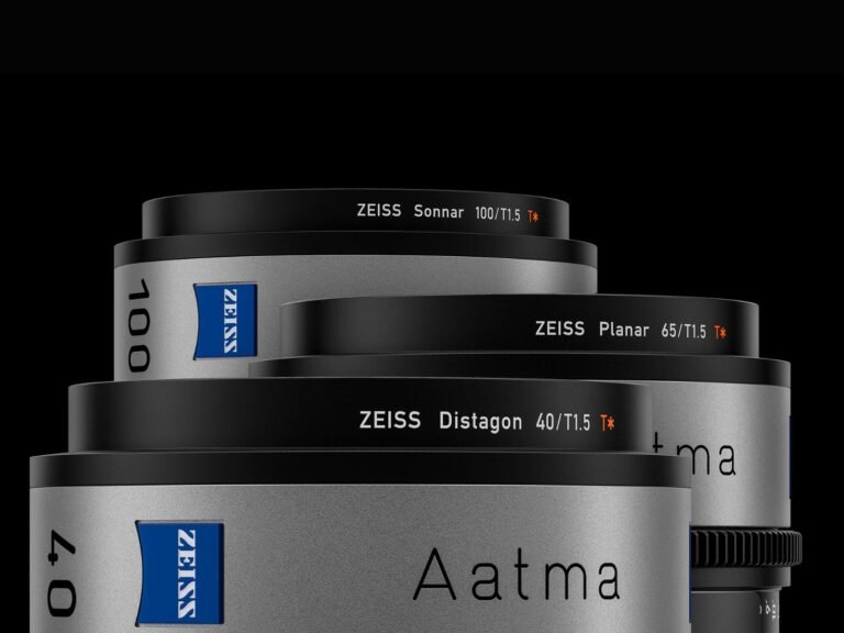 The Zeiss Aatma cinema lenses offer a distinctive optical rendering, reminiscent of classic cinema, with a unique blend of vintage style and modern functionality, perfect for cinematic filmmaking