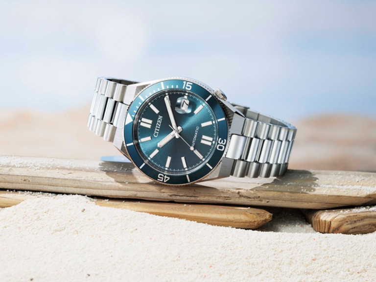 The Citizen Tsuyosa Shore watch features a rotating bezel and 40 mm case size, powered by the Caliber 8210 movement and boasting 100 m water resistance, making it a durable and stylish accessory for any occasion, with its AR sapphire crystal and hacking movement, this watch is perfect for those who value accuracy and style, the Tsuyosa Shore watch is a must-have for any watch enthusiast