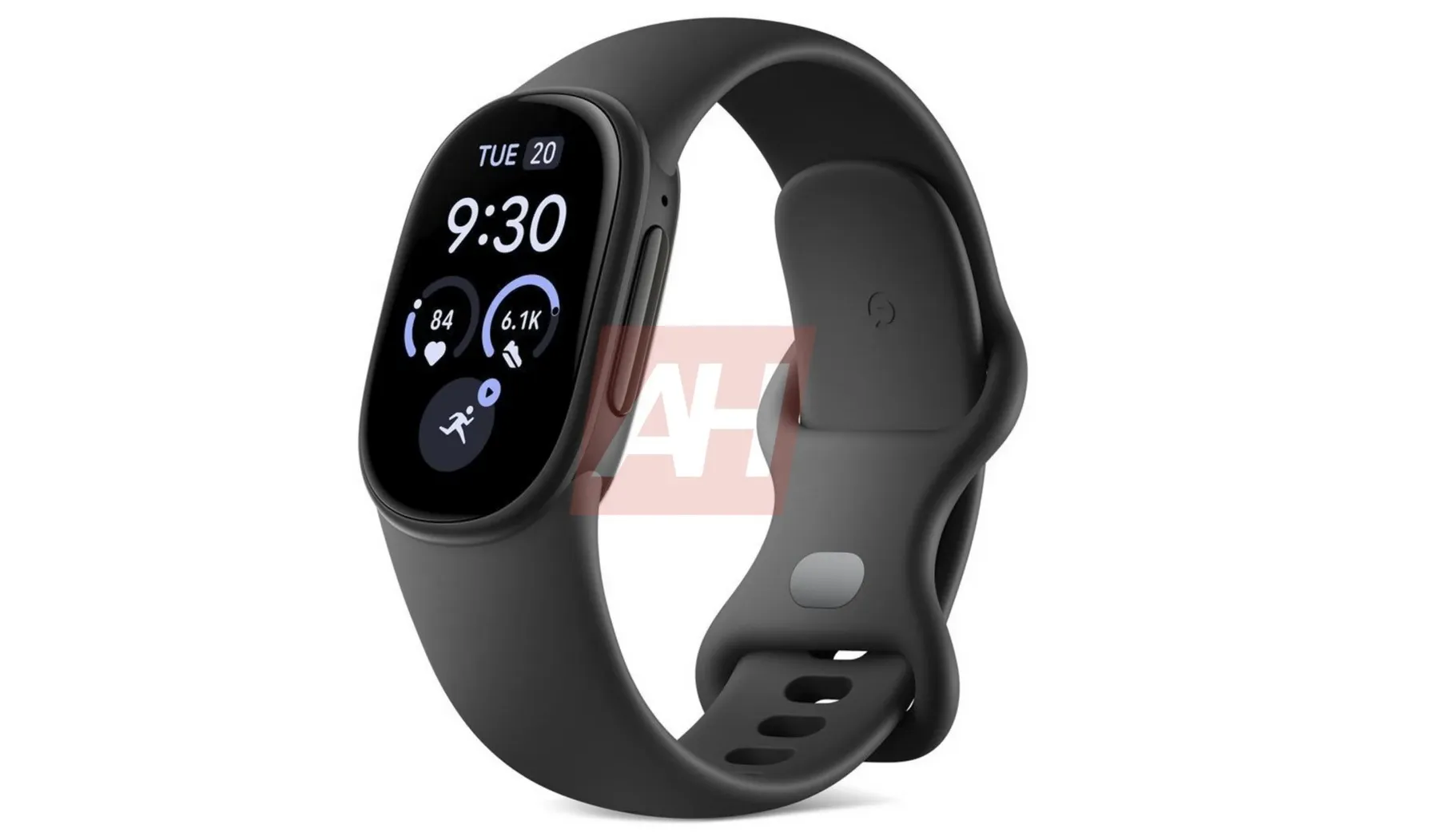 Leaked images of the Google Fitbit Edge wearable showing white, black, olive and canyon colour options