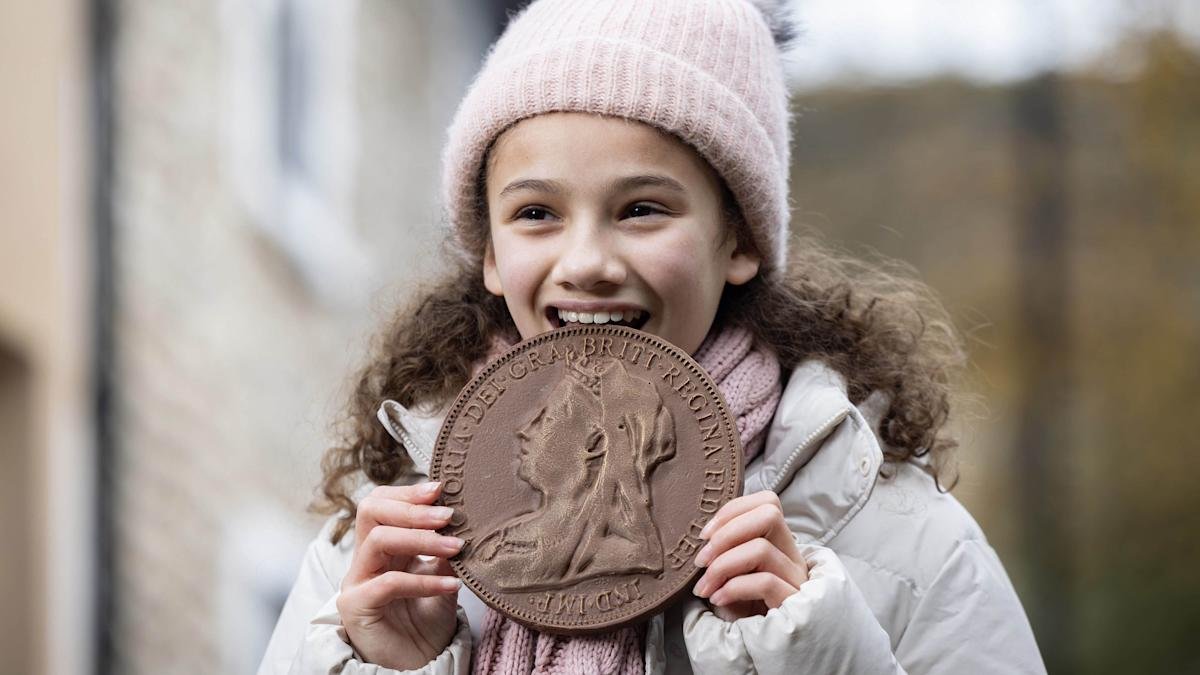 banking hub opening with chocolate coins