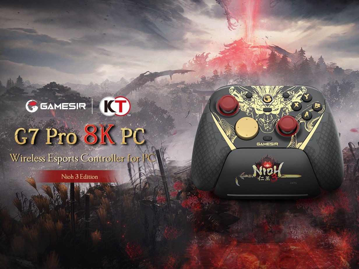 GameSir G7 Pro Nioh 3 special edition controller with custom design and 8K polling rate, perfect for fans of Koei Tecmo's Nioh 3, offering a premium gaming experience with its rapid responsiveness and bespoke design