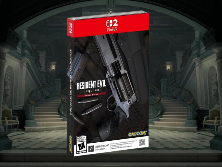 Resident Evil Requiem Deluxe Edition steelbook cover featuring the game’s protagonist, with a dark and ominous colour scheme, highlighting the primary keyword Resident Evil Requiem Deluxe Edition