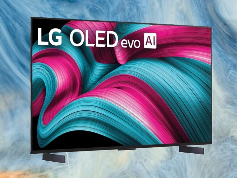 The LG C5 OLED TV on sale, featuring a 42-inch screen with vibrant colours and sleek design, perfect for home entertainment and gaming