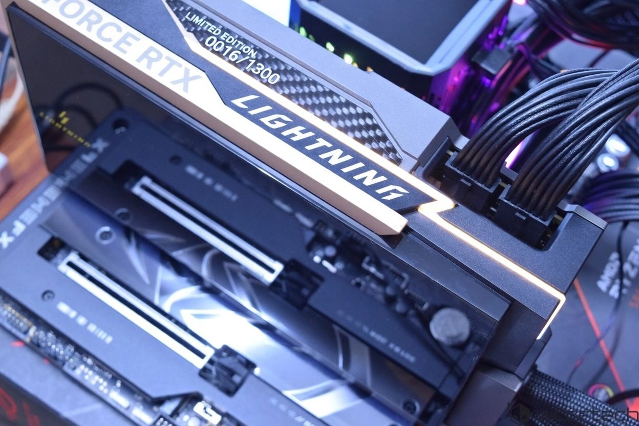 The MSI GeForce RTX 5090 Lightning Z graphics card, featuring a sleek design and advanced cooling system, with 32 GB of memory and support for next-gen AI capabilities, including Neural Rendering and DLSS 4.5