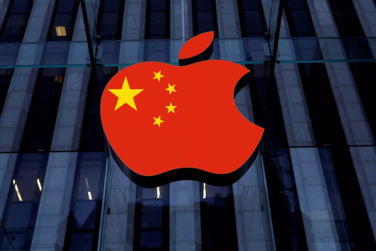 Apple smartphone sales growth in China for January 2026, featuring a graph with an increasing trend line, indicating a positive sales performance in the Chinese market, with Apple's brand logo prominently displayed, highlighting the company's success in the region