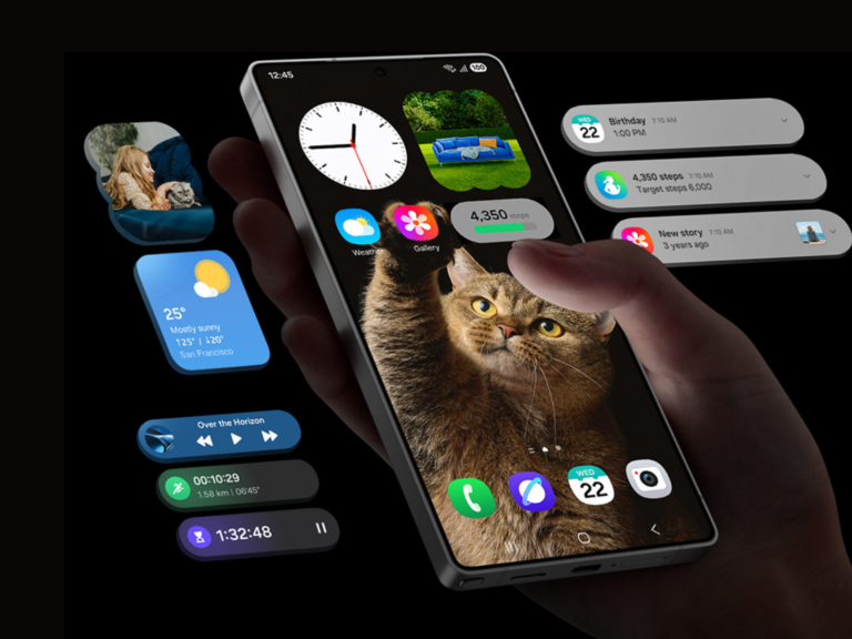 Image of a Samsung smartphone with a sleek, modern design, showcasing the upcoming One UI 9 features and Android 17-based custom skin, with a focus on innovative user experience and behaviour.