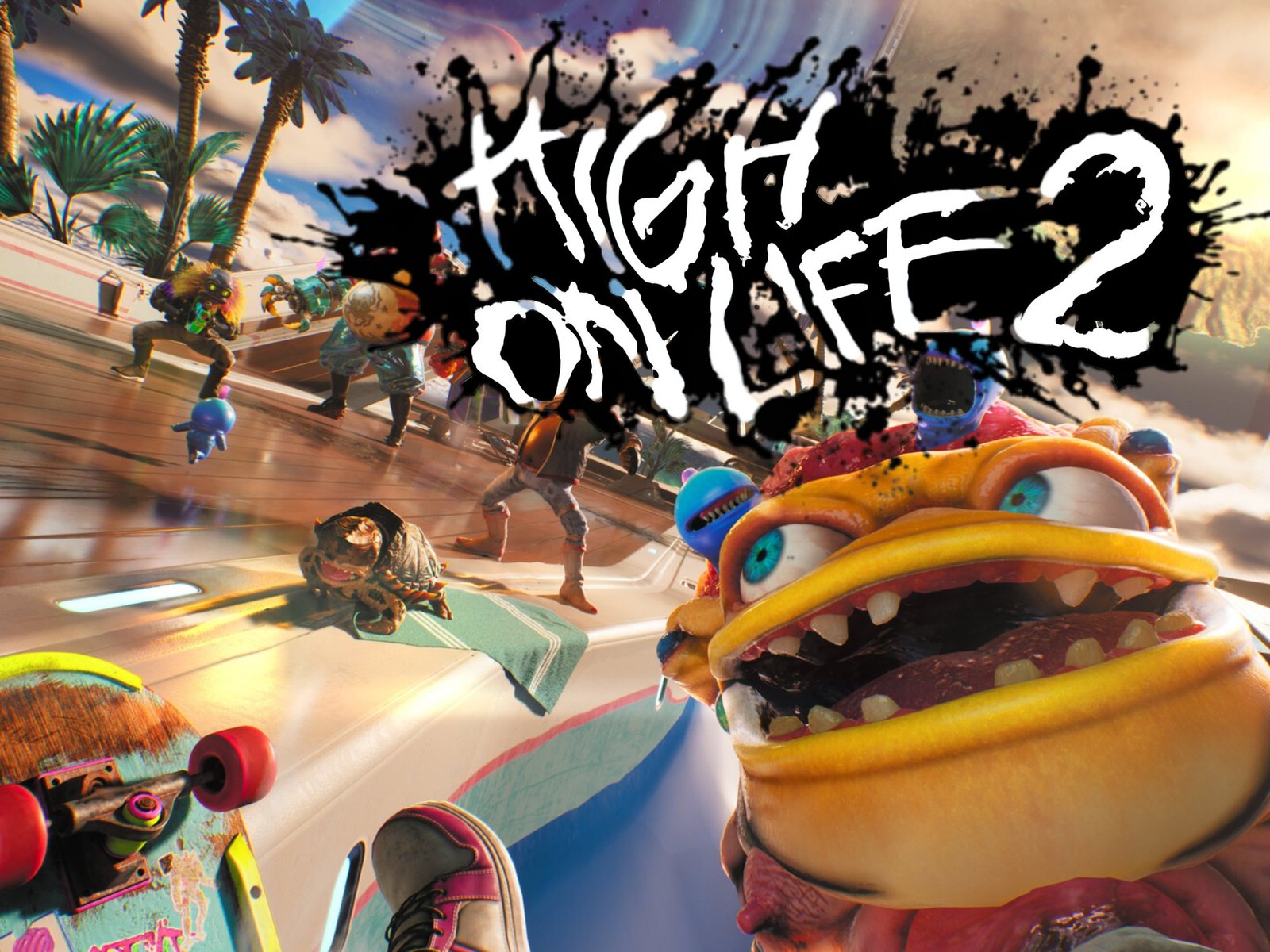 Image of High on Life 2 gameplay on PS5, with a focus on the game's colourful and dynamic graphics, showcasing the primary keyword High on Life 2 in action