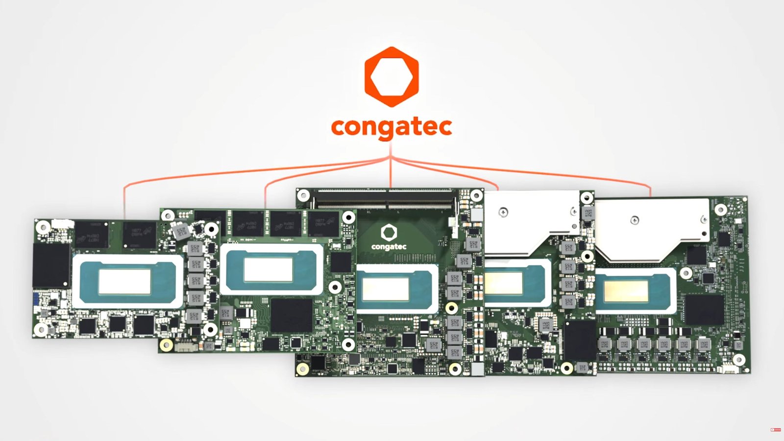A compact module featuring Intel's Panther Lake CPU, with LPCAMM2 memory and LP5X support, designed for Edge AI and Embedded systems, showcasing the future of Edge computing in a palm-sized package