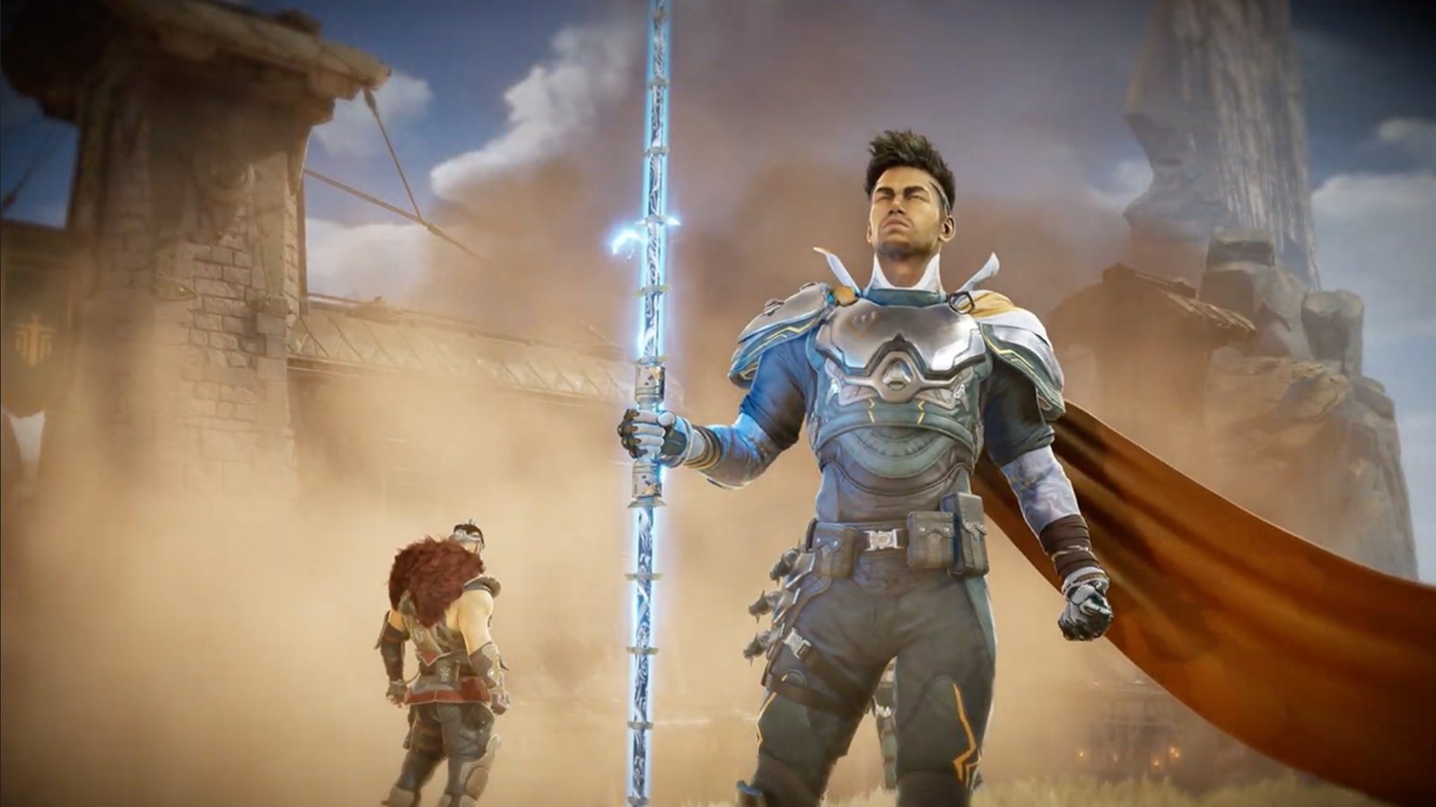 Highguard game logo, a free-to-play first-person shooter with a unique colour scheme and aesthetic, sparking debate among players and developers about the game's tone and style, with the primary keyword being 'Highguard game'