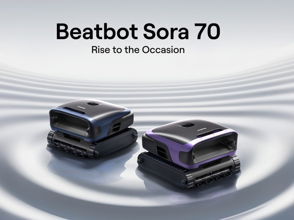 The Beatbot Sora 70 robotic pool cleaner in action, showcasing its advanced features and efficient cleaning capabilities, a must-have for pool owners seeking a low-maintenance cleaning solution