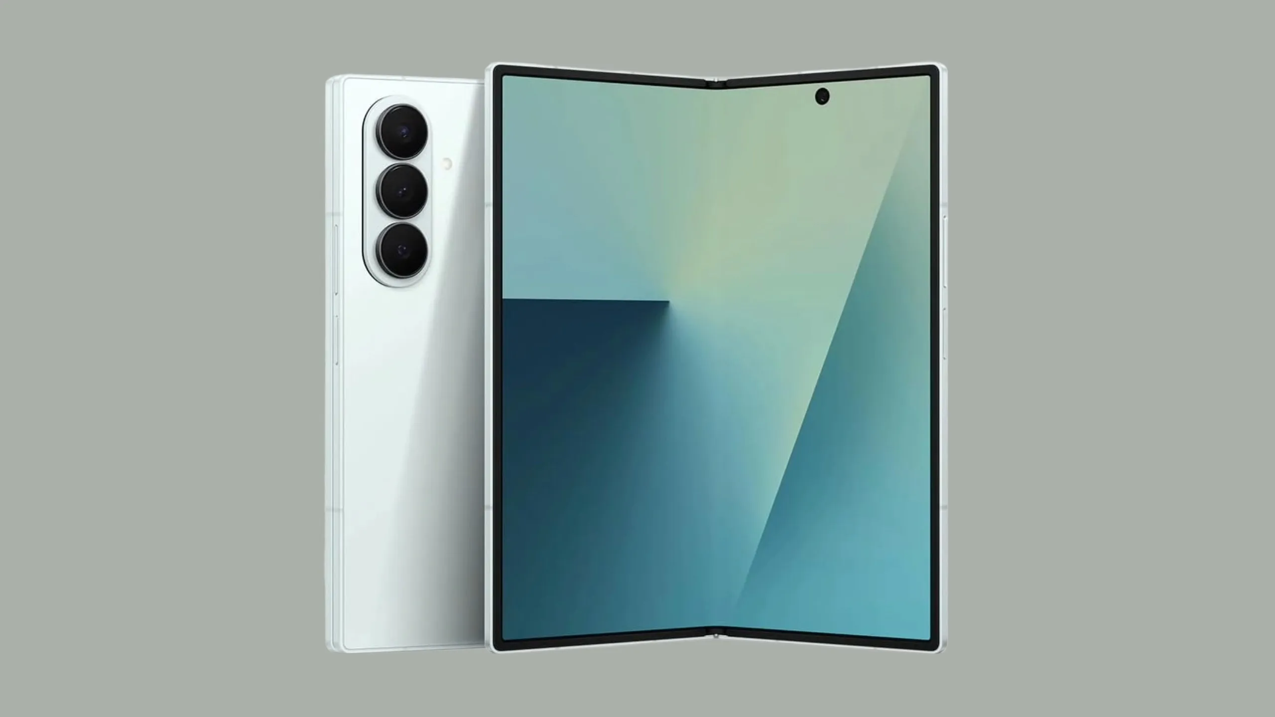 Samsung Galaxy Z Fold7 smartphone displayed with folded and unfolded screens on Amazon deal page