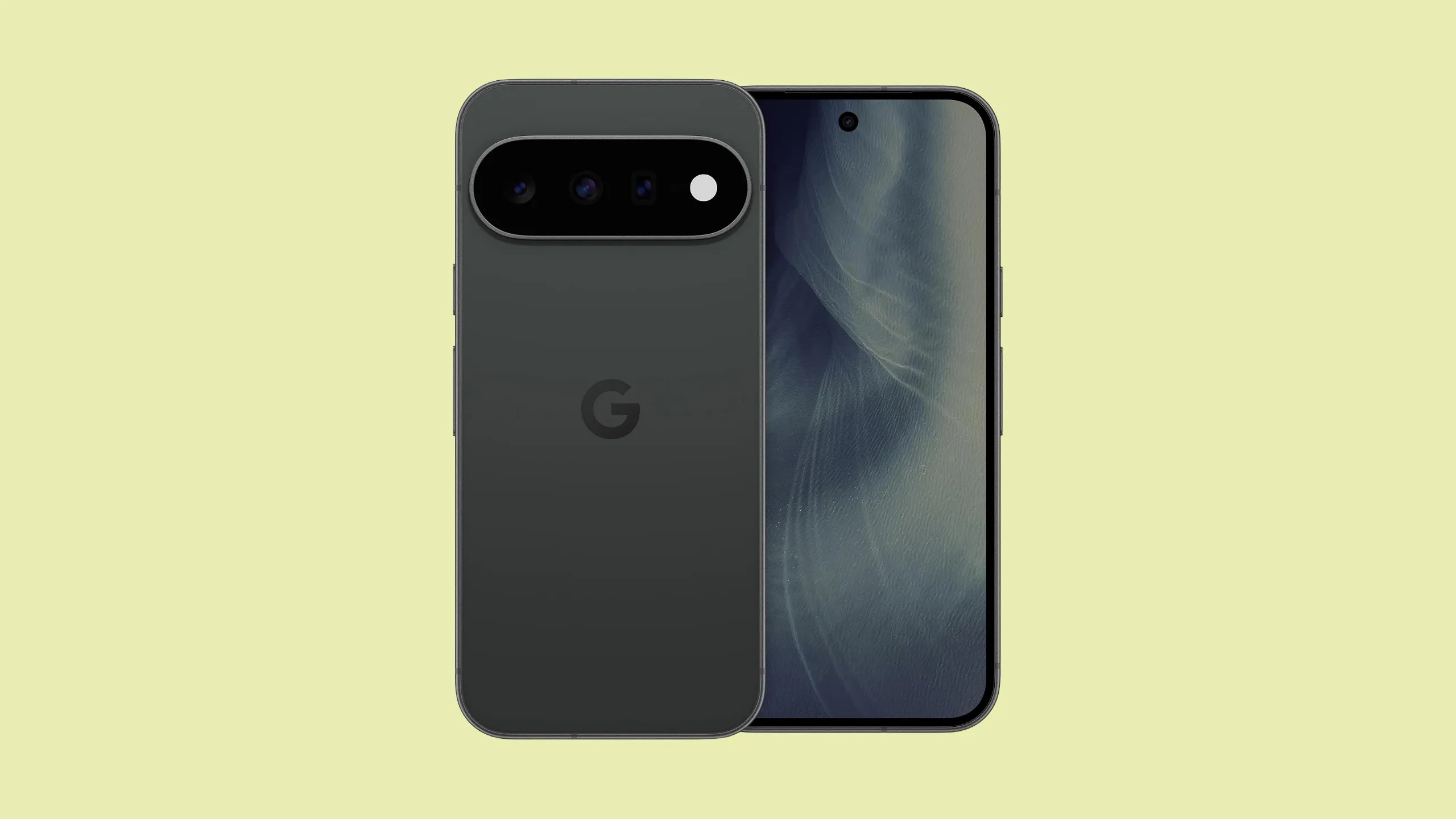 Google Pixel 11 smartphone displayed with its sleek black finish and vibrant OLED screen