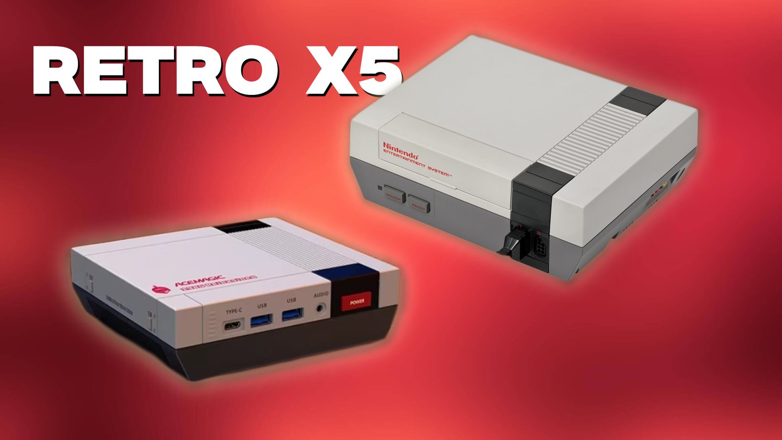 The ACEMAGIC Retro X5 Mini PC, a mini PC that resembles the classic Nintendo NES console, with a Ryzen AI 9 HX 370 processor and impressive specs, perfect for gaming, content creation, and everyday use, with a unique design and affordable price point