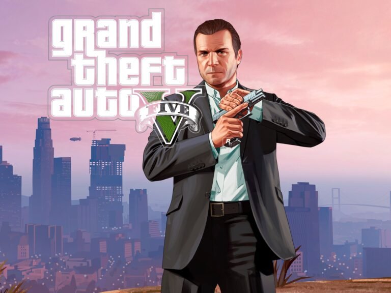 A screenshot of the GTA 5 mod in action, showcasing the reduced file size and improved portability, with a cityscape in the background and a car in the foreground, highlighting the game's open-world nature and the mod's ability to preserve the game's core features