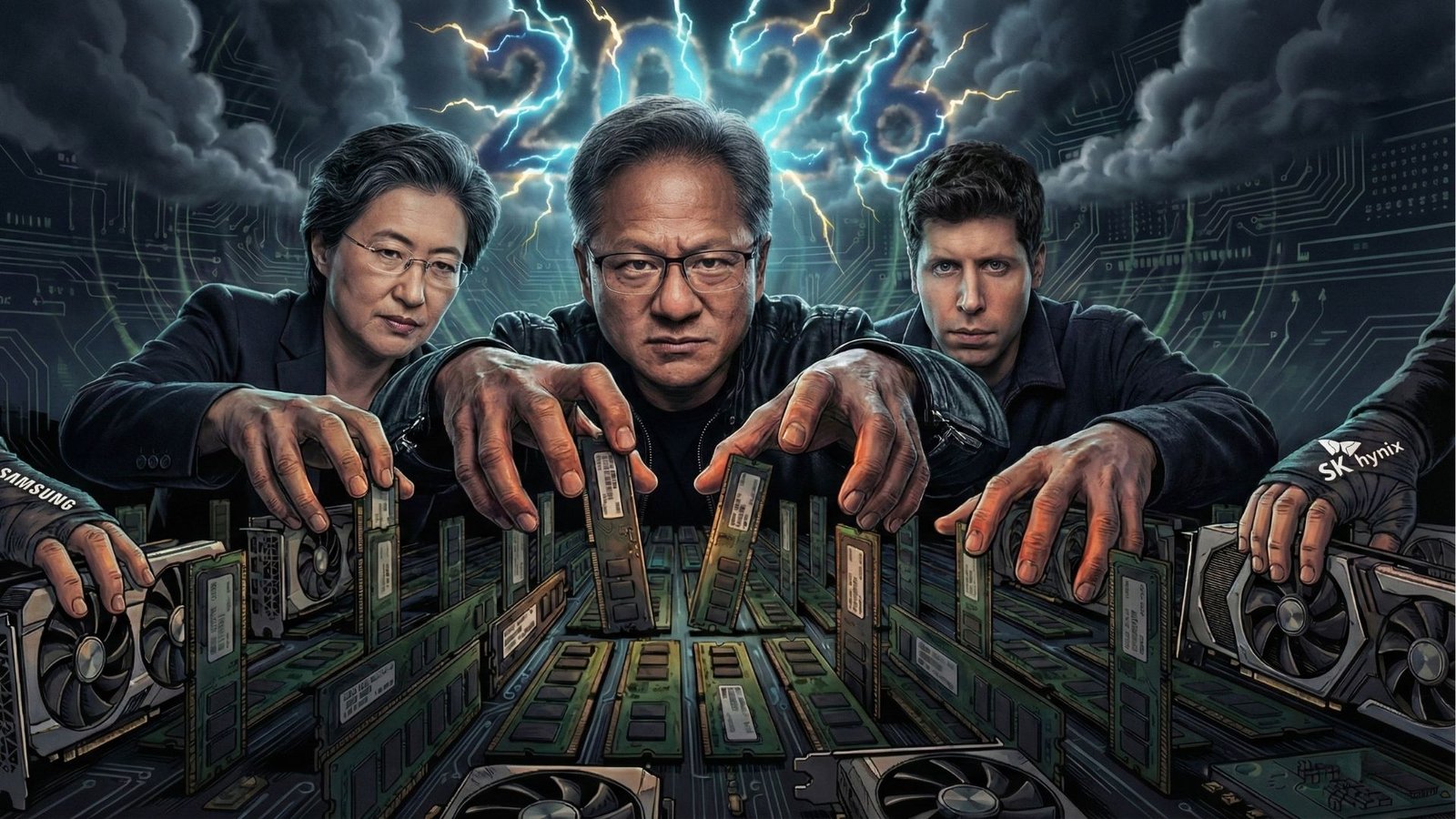 A graph showing the decline of the memory market, with a caption explaining the impact of the shortage on the tech industry, including the primary keyword 'memory shortage'