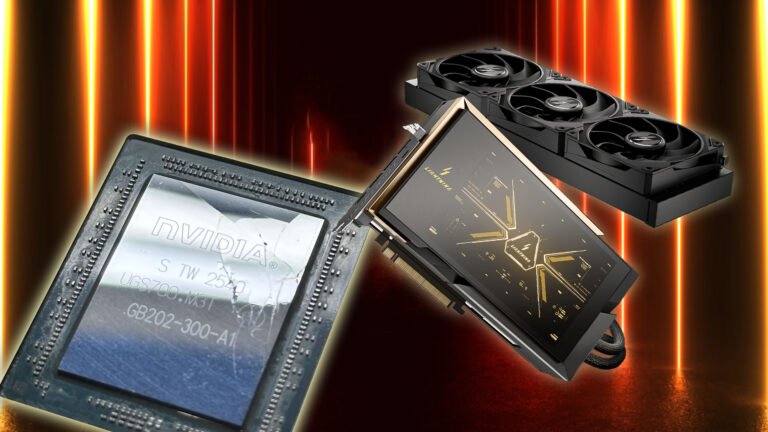 The MSI RTX 5090 Lightning Z GPU, a powerful device designed for enthusiasts, with a cracked core due to intense overclocking, showcasing the risks of pushing hardware to its limits, with a focus on the primary keyword, MSI RTX 5090 Lightning Z