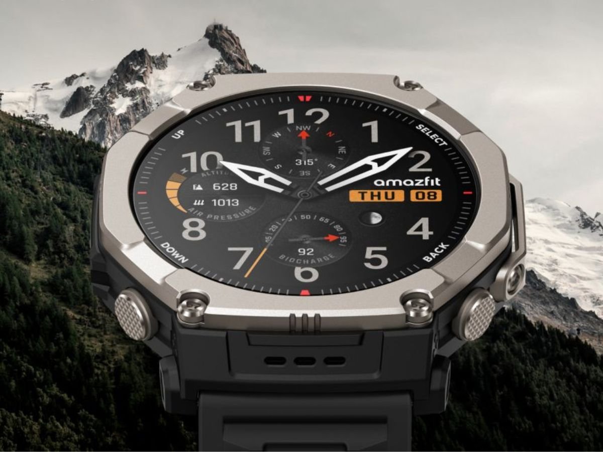 The Amazfit T-Rex Ultra 2 smartwatch, featuring a titanium casing and sapphire crystal, with on-watch route planning and an integrated flashlight, a premium wearable with a range of exciting features, including a titanium casing, sapphire crystal, and on-watch route planning, the Amazfit T-Rex Ultra 2 is a significant development in the smartwatch market